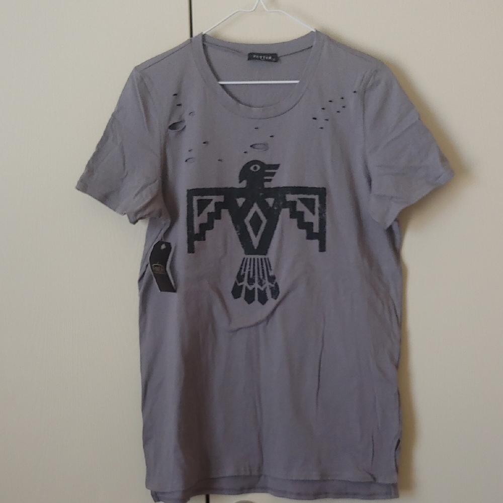 Distressed Oversized Aztec Thunderbird Tunic